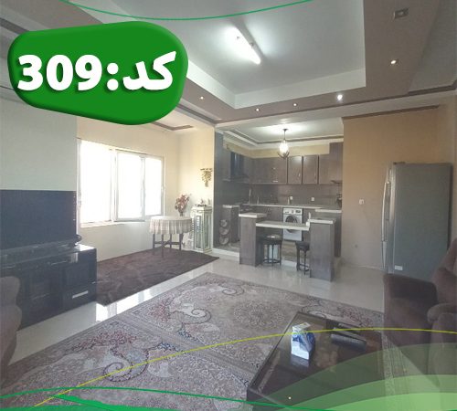 نمایی از سالن نشیمن آپارتمان در قائمشهر 523452435