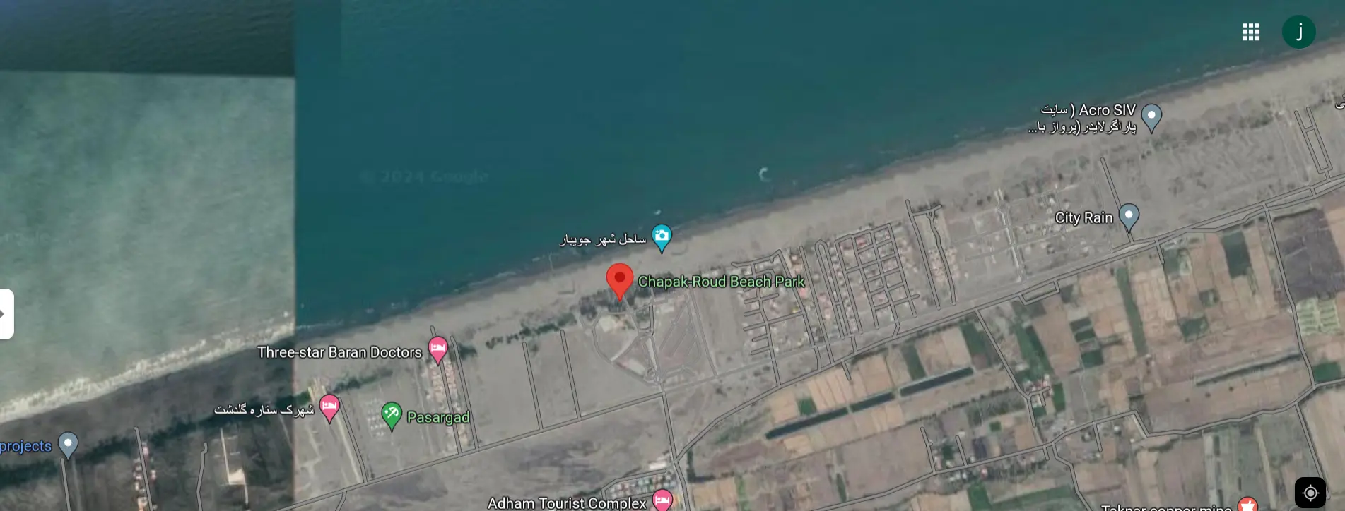آدرس دقیق ساحل گردشگری چپکرود روی نقشه 26552231