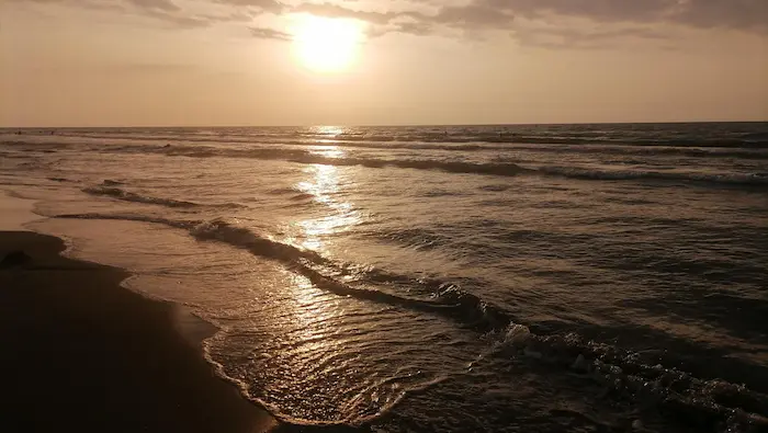 ساحل موج چپکرود در نزدیکی غروب 41564گ