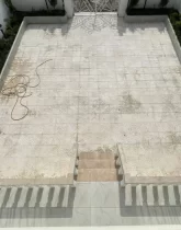 حیاط و محوطه سازی ویلا دوبلکس 250 متری با نمای سفید در جویبار 4354524521521