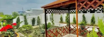 آلاچیق چوبی ویلا باغ با محوطه سازی سرسبز در قائم شهر 565757532322